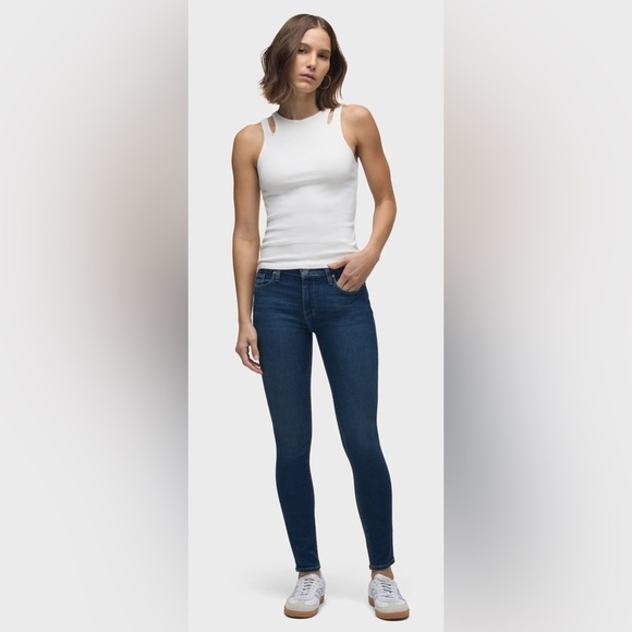 HUDSON Niko Mid-rise Super Skinny Ankle Jean in Obsess (dark wash) Size 28 - Picture 3 of 13